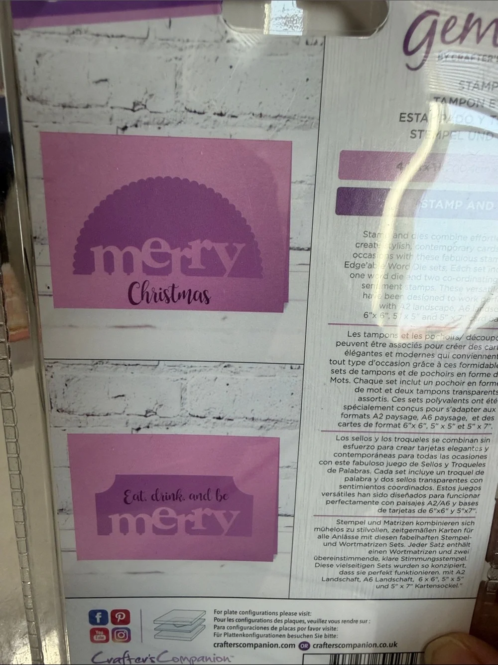 Crafters Companion ‘Merry’ Stamp and Die Set